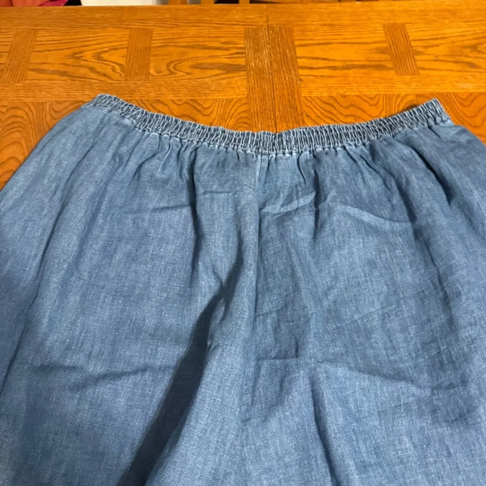 Lucy & Yak Rumi Cargo Denim Balloon Pants UK 24 or US 20 Elastic Waist Pull-on - Picture 4 of 15